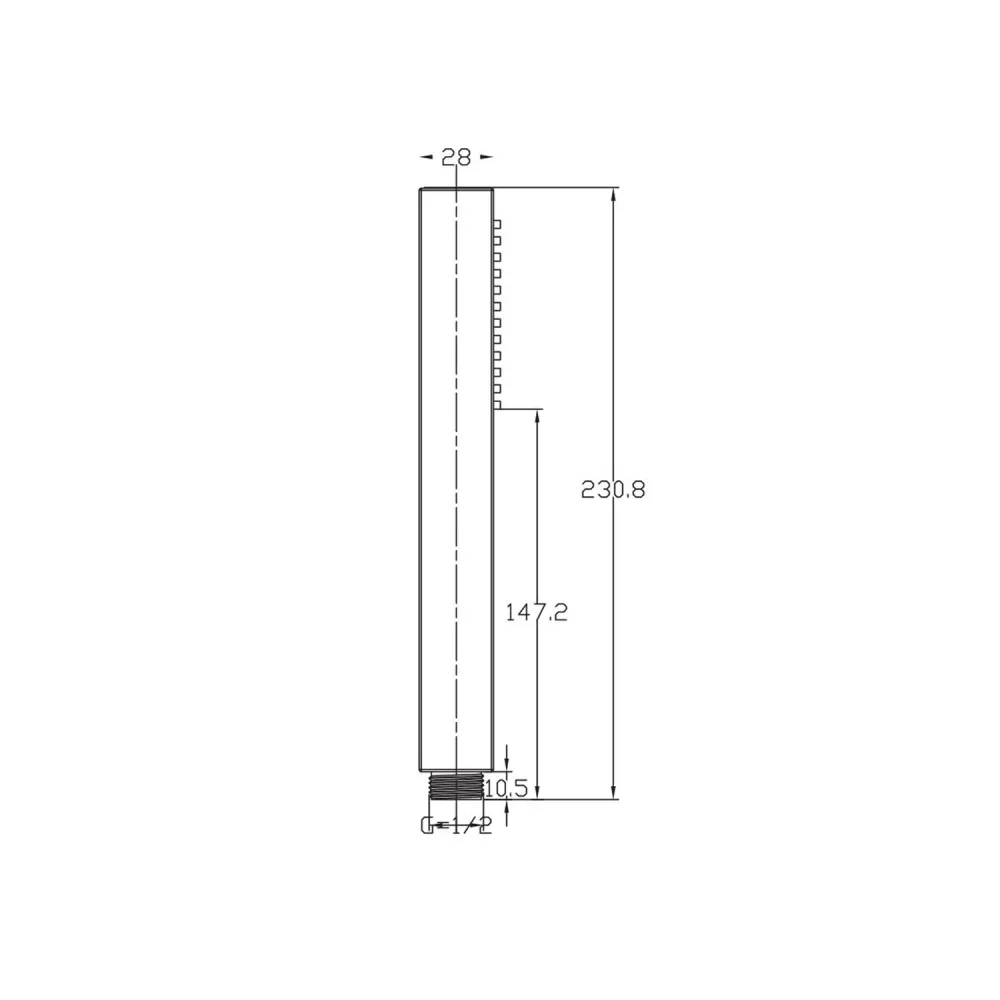 Trendy single-jet shower anti-limescale ABS