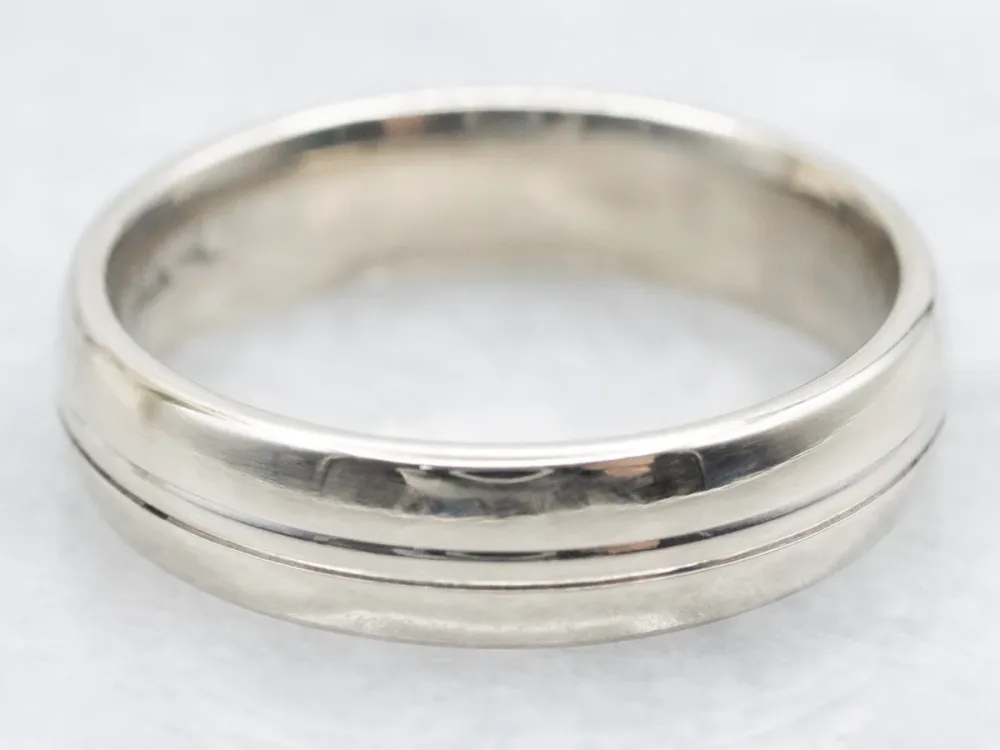 Tweeling Groove Center Wedding Band