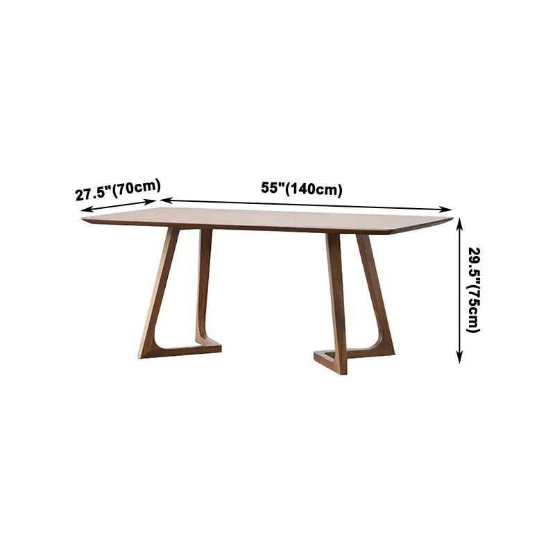 Tweeling Pedestal Home Furniture Pine Solid Wood Rectangle Dining Room Collection 47