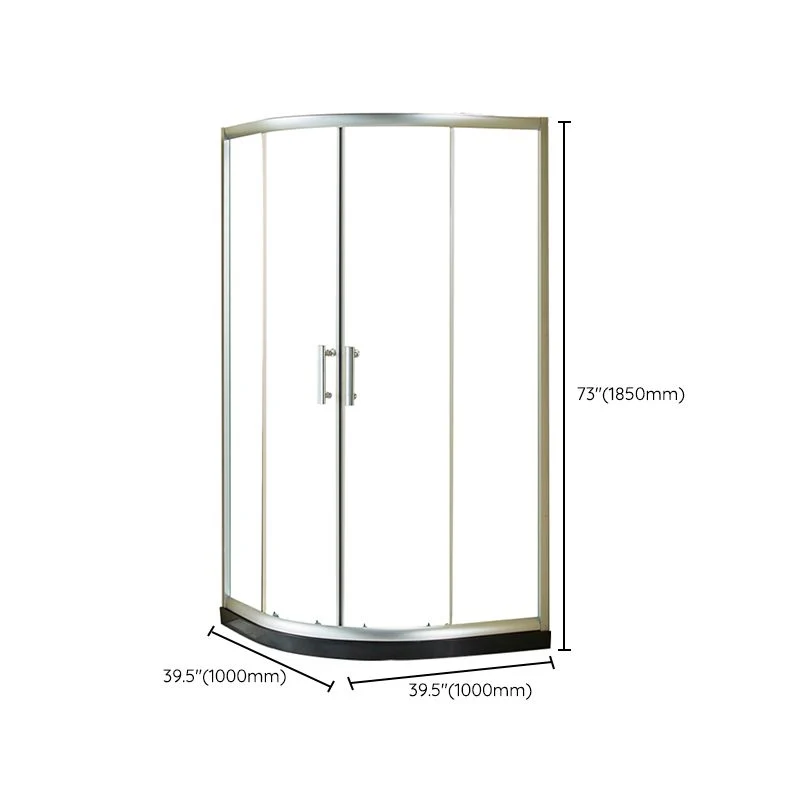 Tweemaal Sliding Shower Enclosure Semi-Frameless Corner Shower Enclosure 31