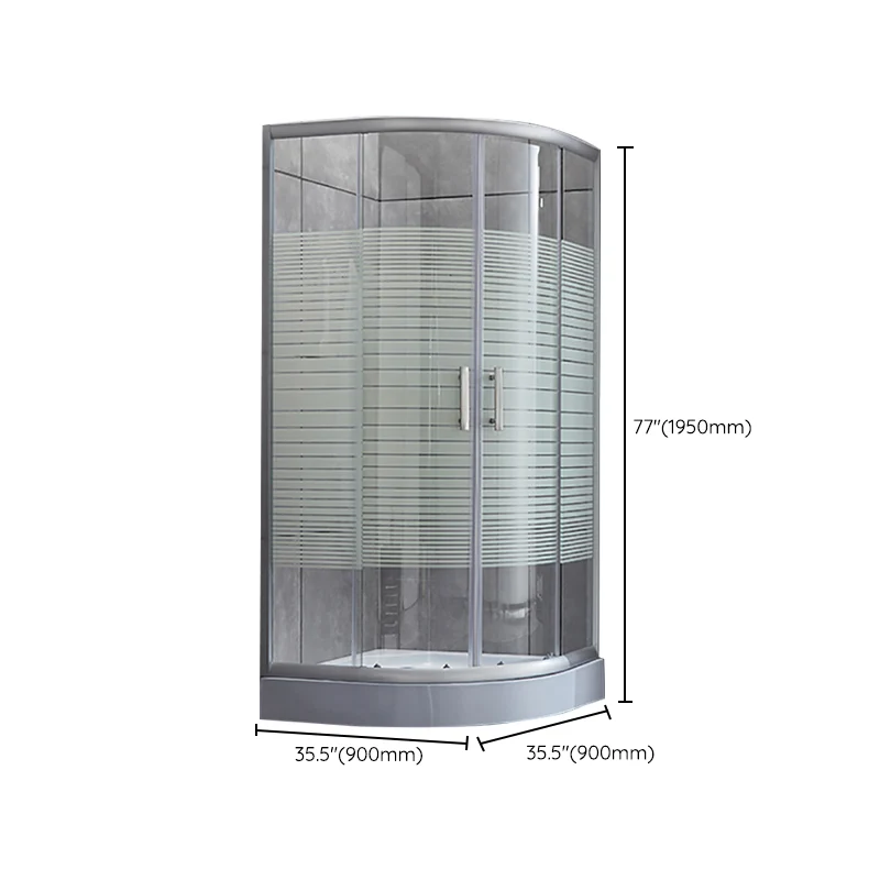 Tweemaal Sliding Shower Enclosure Semi-Frameless Corner Shower Enclosure 31