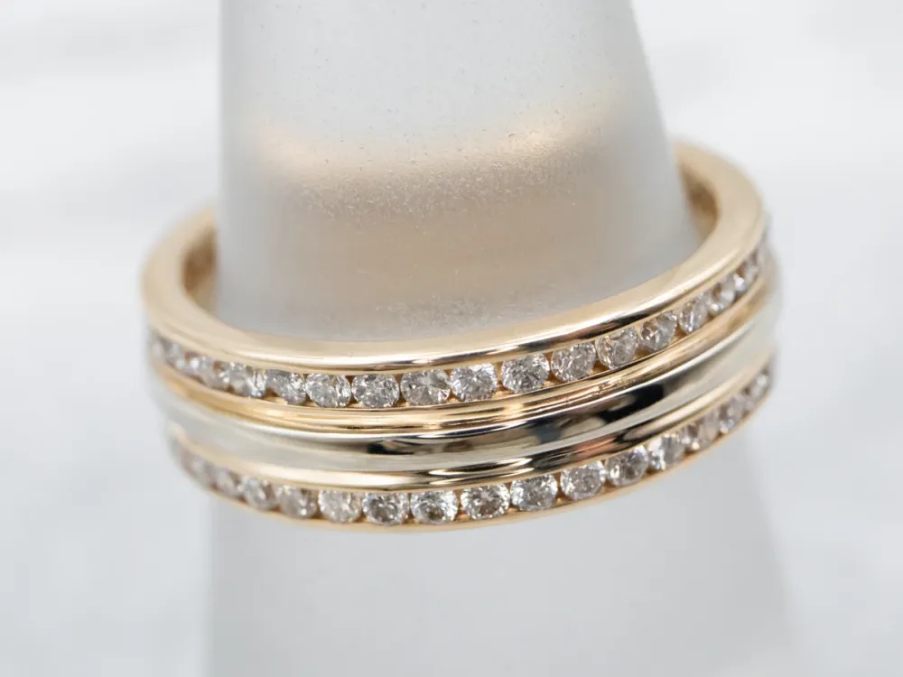 Tweevoudig Row Diamond Eternity Band