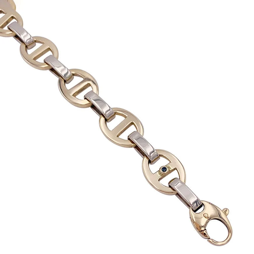 Two gold marine mesh bracelet.