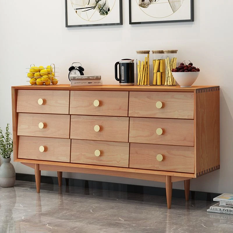 Ultra-Modern Double Dresser Horizontal Massief Wood Storage Chest Dresser Bedroom 63l