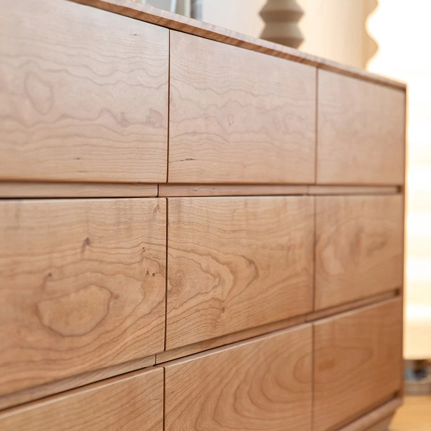 Ultra-Modern Double Dresser Massief Pine Horizontal Storage Chest Dresser Bedroom 63l