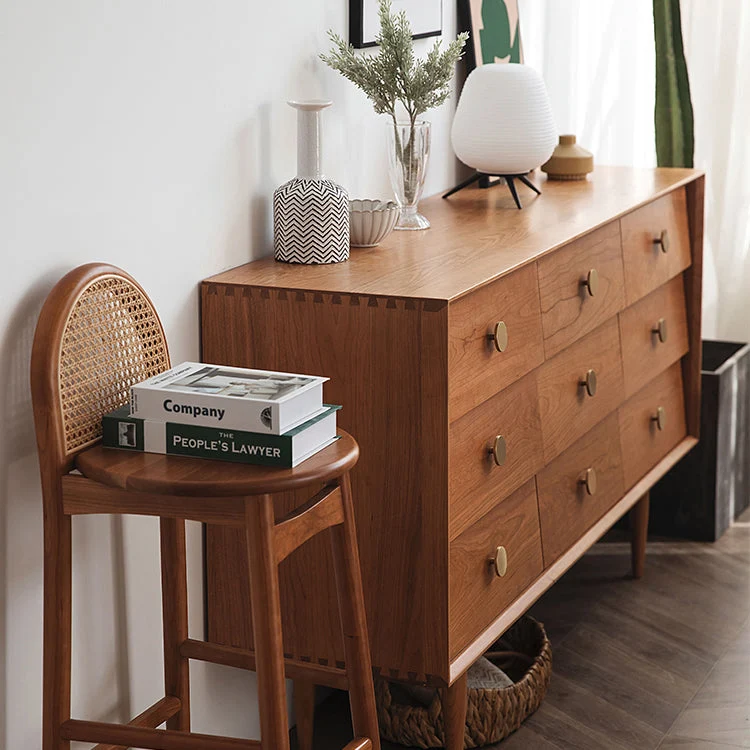 Ultra-Modern Horizontal Double Dresser Dennen Storage Chest Dresser Bedroom 63l