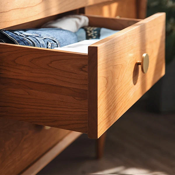 Ultra-Modern Horizontal Double Dresser Dennen Storage Chest Dresser Bedroom 63l