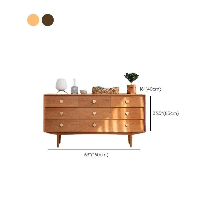 Ultra-Modern Horizontal Double Dresser Dennen Storage Chest Dresser Bedroom 63l