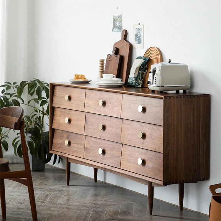 Ultra-Modern Horizontal Double Dresser Dennen Storage Chest Dresser Bedroom 63l
