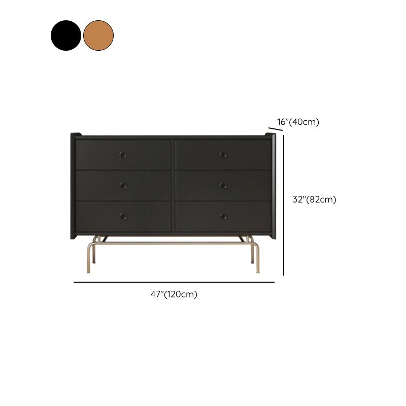 Ultra-Modern Horizontal Double Dresser Eenkleurig Wood Storage Chest Dresser Bedroom 47l