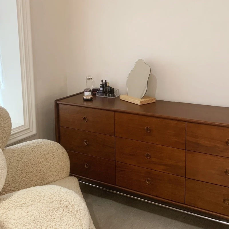 Ultra-Modern Horizontal Double Dresser Eenkleurig Wood Storage Chest Dresser Bedroom 47l
