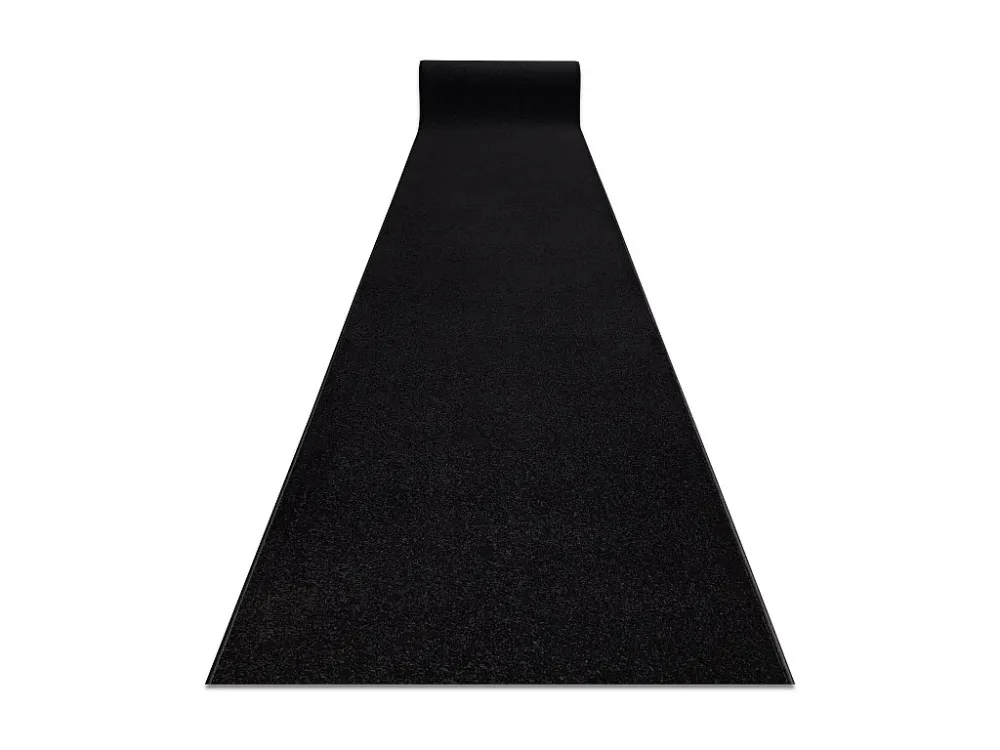 uniform chodnik KARMEL Glad, enkele kleur zwart 140x260 cm