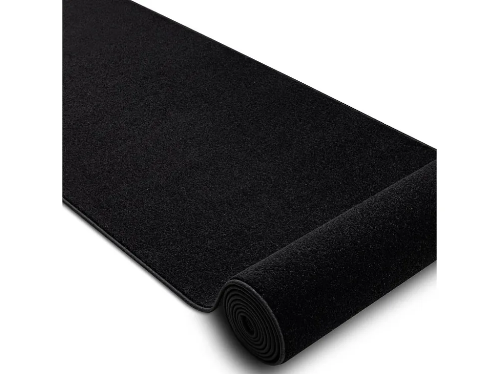 uniform chodnik KARMEL Glad, enkele kleur zwart 140x260 cm