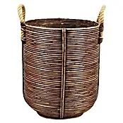 Van der Leeden Plantenmand Stripe Rotan - Brons, 2 st.
