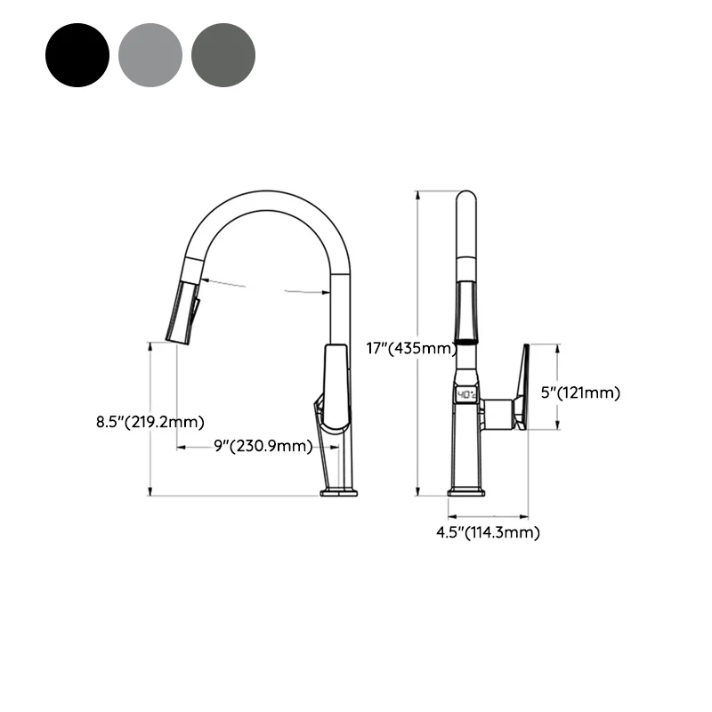 Van metaal Kitchen Faucet Pull down Sprayer Kitchen Faucet Single Handle