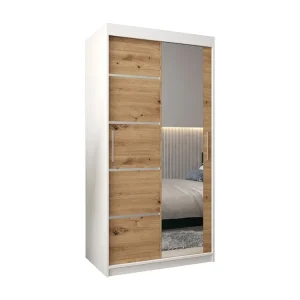 VERONA 2 KLEDINGKAST MET SCHUIFDEUREN 200/100/62 2 deuren (wit/artisan)