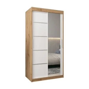 VERONA 2 KLEDINGKAST MET SCHUIFDEUREN 200/100/62 2 deuren (artisan/wit)