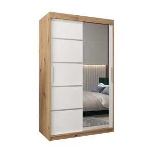 VERONA 2 KLEDINGKAST MET SCHUIFDEUREN 200/120/62 2 deuren (artisan/wit)