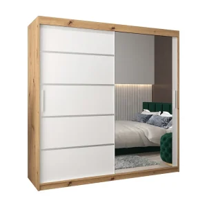 VERONA 2 KLEDINGKAST MET SCHUIFDEUREN 200/200/62 2 deuren (artisan/wit)