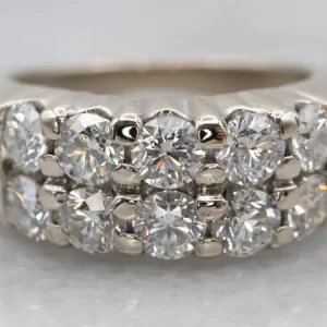 Vintage Dubbel Row Diamond Band