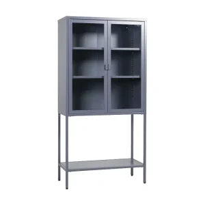 Vitrinekast MISHA SC75 2D 75x35x150 Grijs
