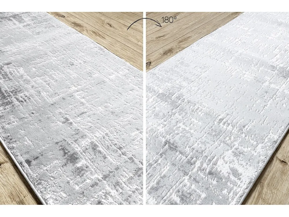 Vloerbekleding Structureel MEFE 8722 twee poolhoogte , grijskleuring / 150x300 cm