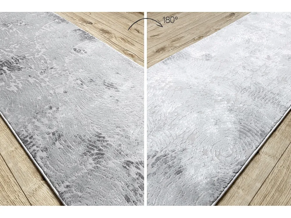 Vloerbekleding Structureel MEFE 8725 twee poolhoogte , grijskleuring 150x180 cm