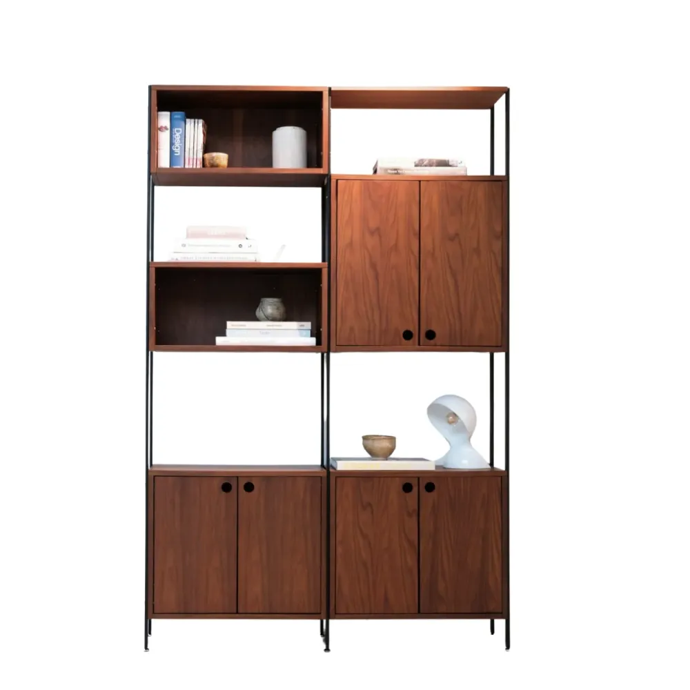 Wall cabinet - Sarzeau - 2 compartments - Walnoot hout