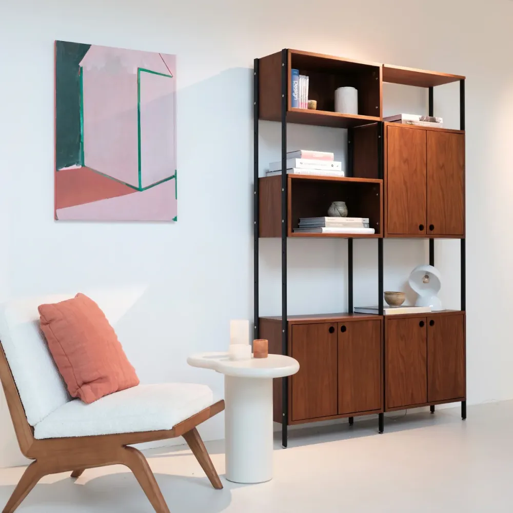 Wall cabinet - Sarzeau - 2 compartments - Walnoot hout