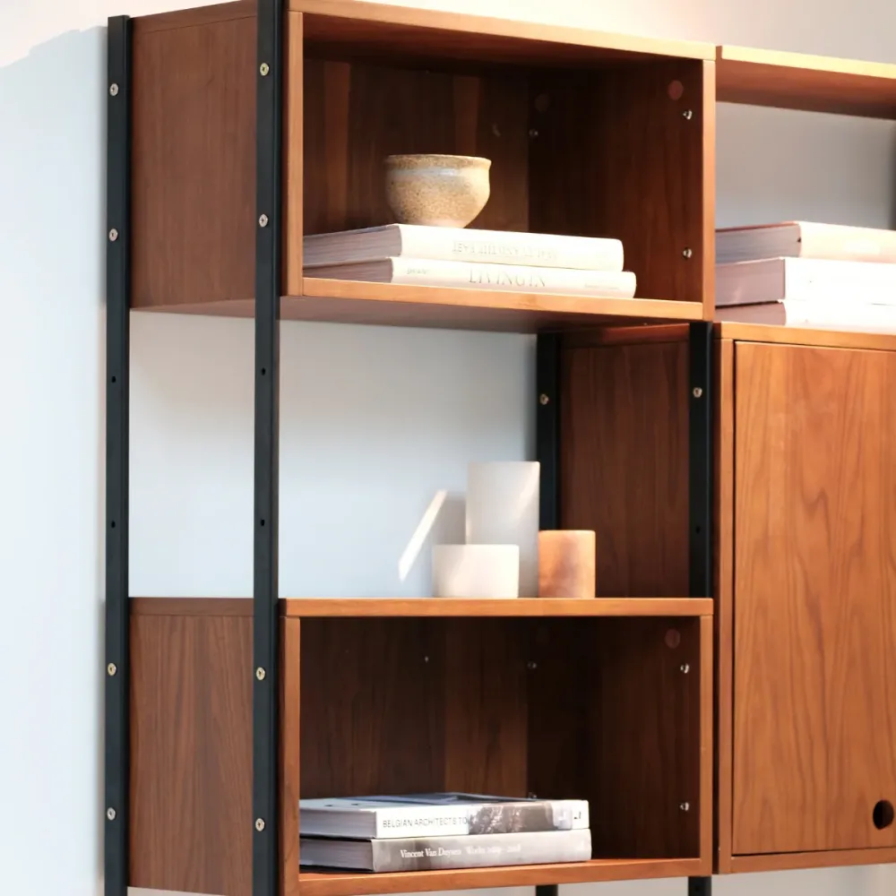 Wall cabinet - Sarzeau - 2 compartments - Walnoot hout