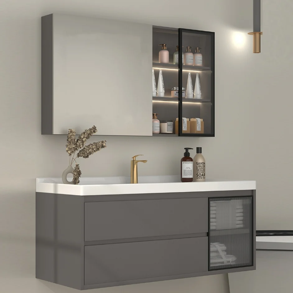 Wall Mount Grijs Sink Vanity Modern Ceramic Single Rectangular Vanity Https