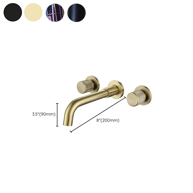 Wall Mounted Faucet Glam Style Two-Handle Faucet Bathroom