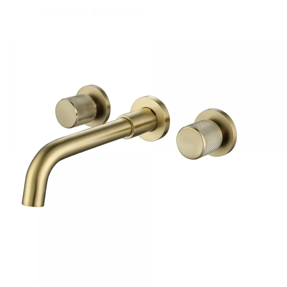 Wall Mounted Faucet Glam Style Two-Handle Faucet Bathroom