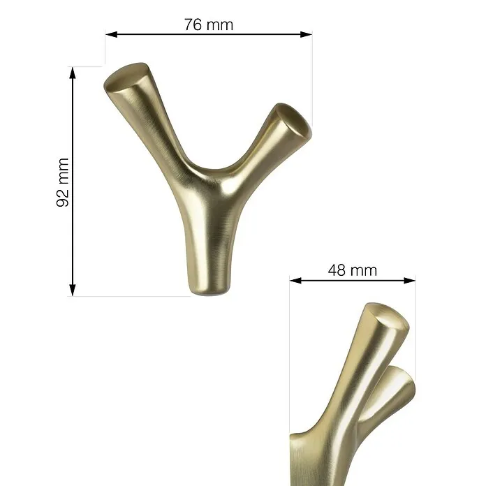 Walteco Jashaak 1 x Amiso II kledinghaak, 2 x schroeven, 2 x pluggen - l x b x h: 76 x 48 x 92 mm, Aantal haken: 2 st., Me...