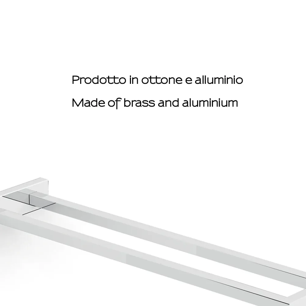 Wandopstelling two-arm towel holder Gedy model Elba - Chrome