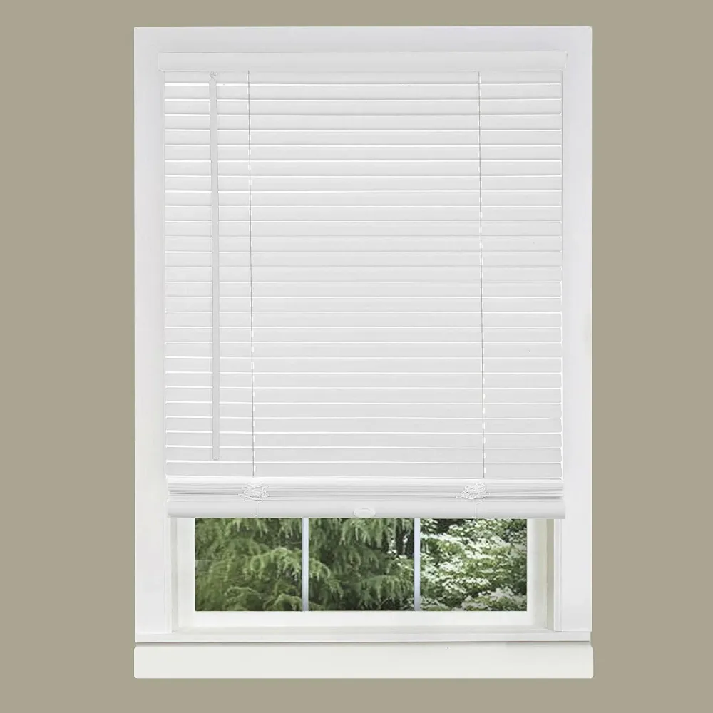 1 . White Cordless Vinyl Klein Blinds (25 . x 72 .)