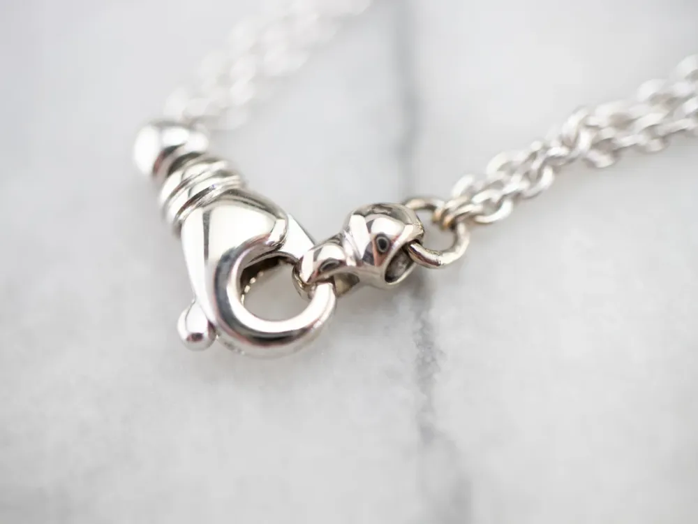 White Gold Double Layer Chain