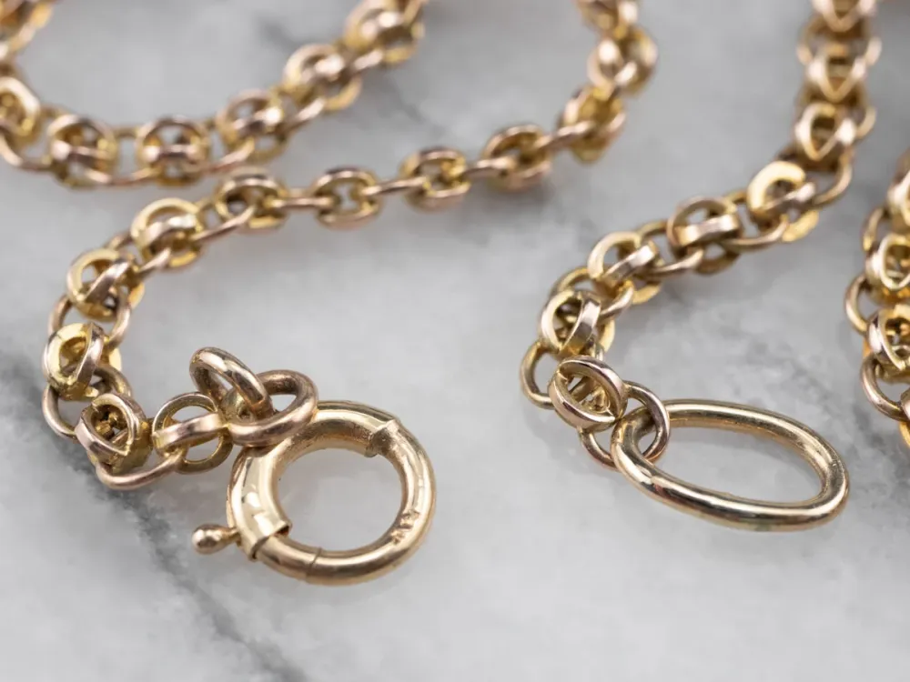 Woven Tweeling Rolo Link Chain