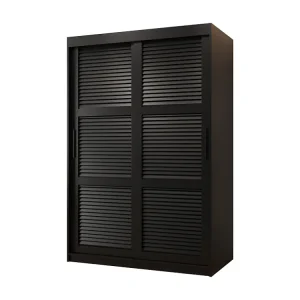 ZALUZJA KLEDINGKAST MET SCHUIFDEUREN 200/120/62 2 deuren (zwart)