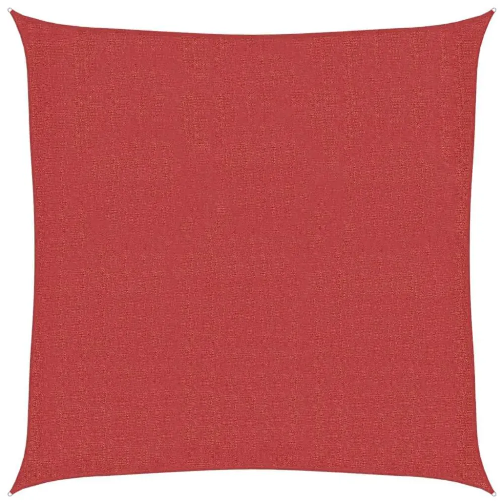 Zonnezeil 160 g/m² 2x2 m HDPE rood
