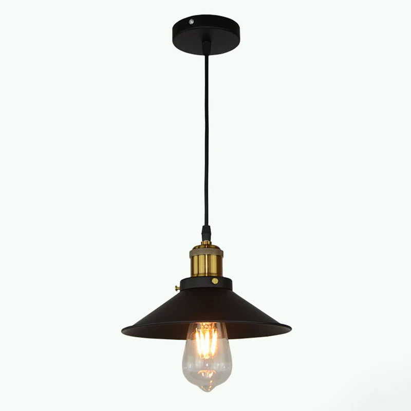 Zwart uitlopende lampenkap hanglamp Simplicity metallic 1-lamps restaurant hanglamp