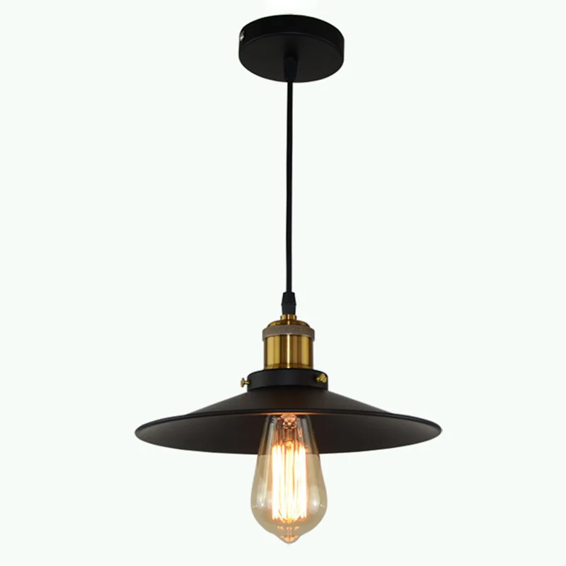 Zwart uitlopende lampenkap hanglamp Simplicity metallic 1-lamps restaurant hanglamp