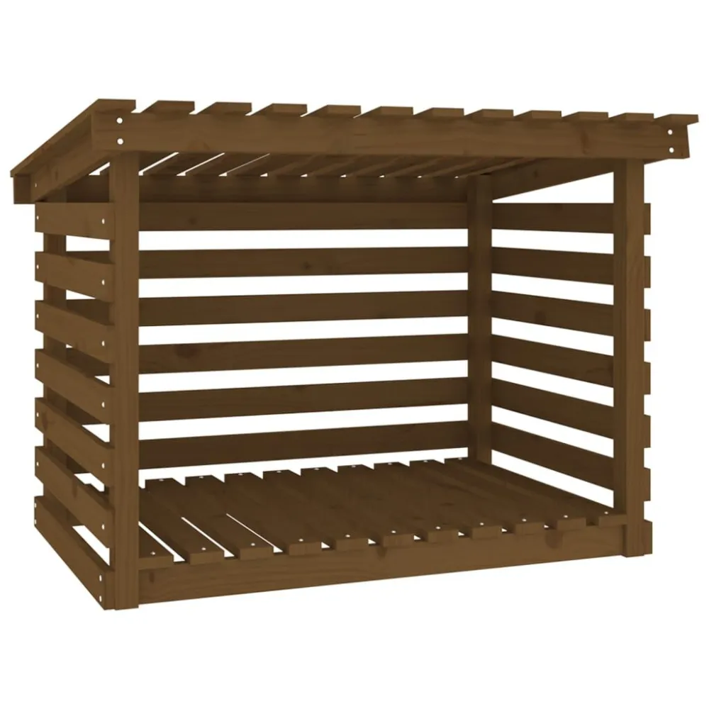 Haardhoutrek 108x73x79 cm massief grenenhout honingbruin