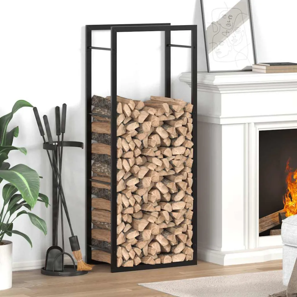 Haardhoutrek 50x28x132 cm staal matzwart