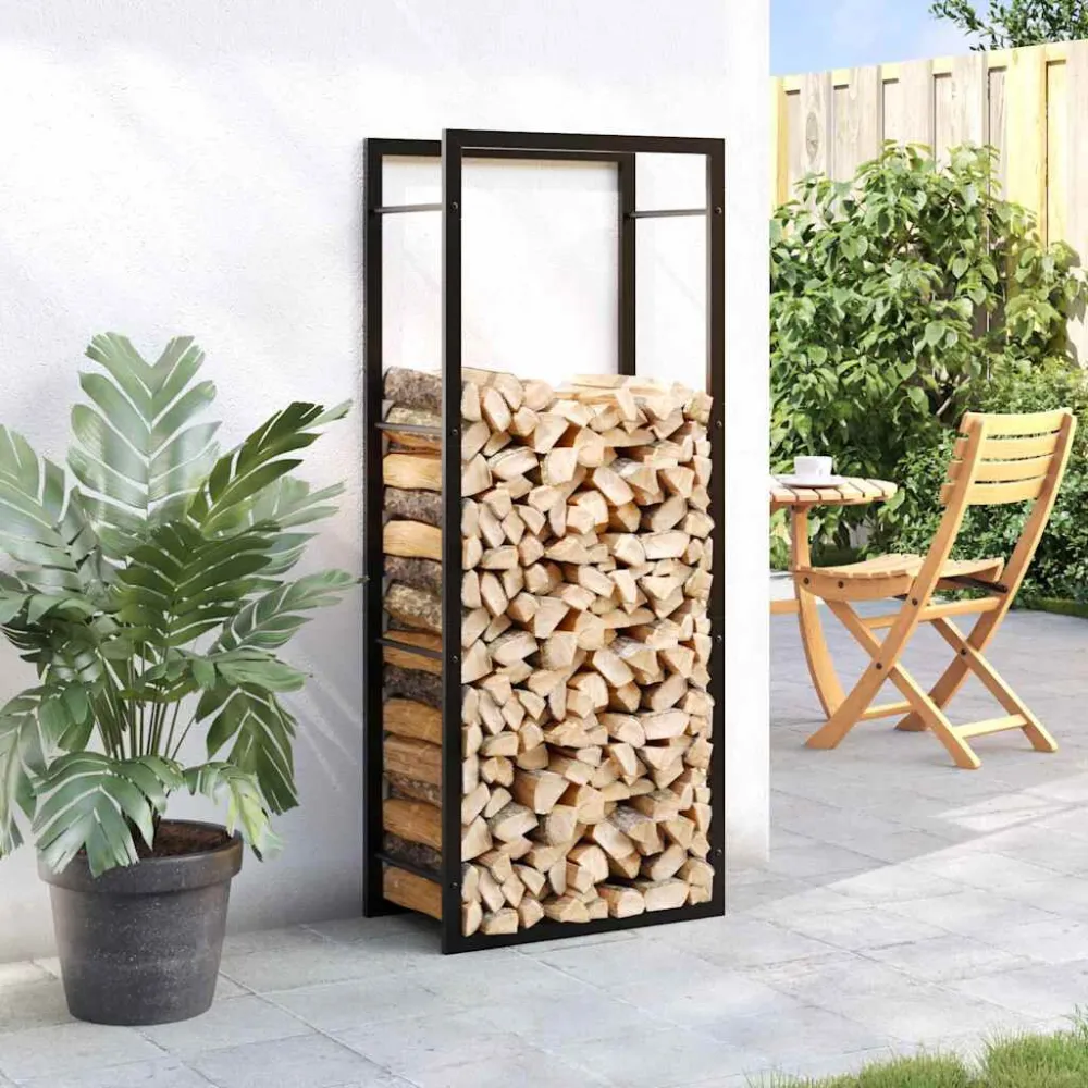 Haardhoutrek 50x28x132 cm staal matzwart