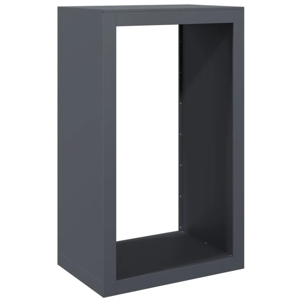 Haardhoutrek 60x40x100 cm staal antracietkleurig