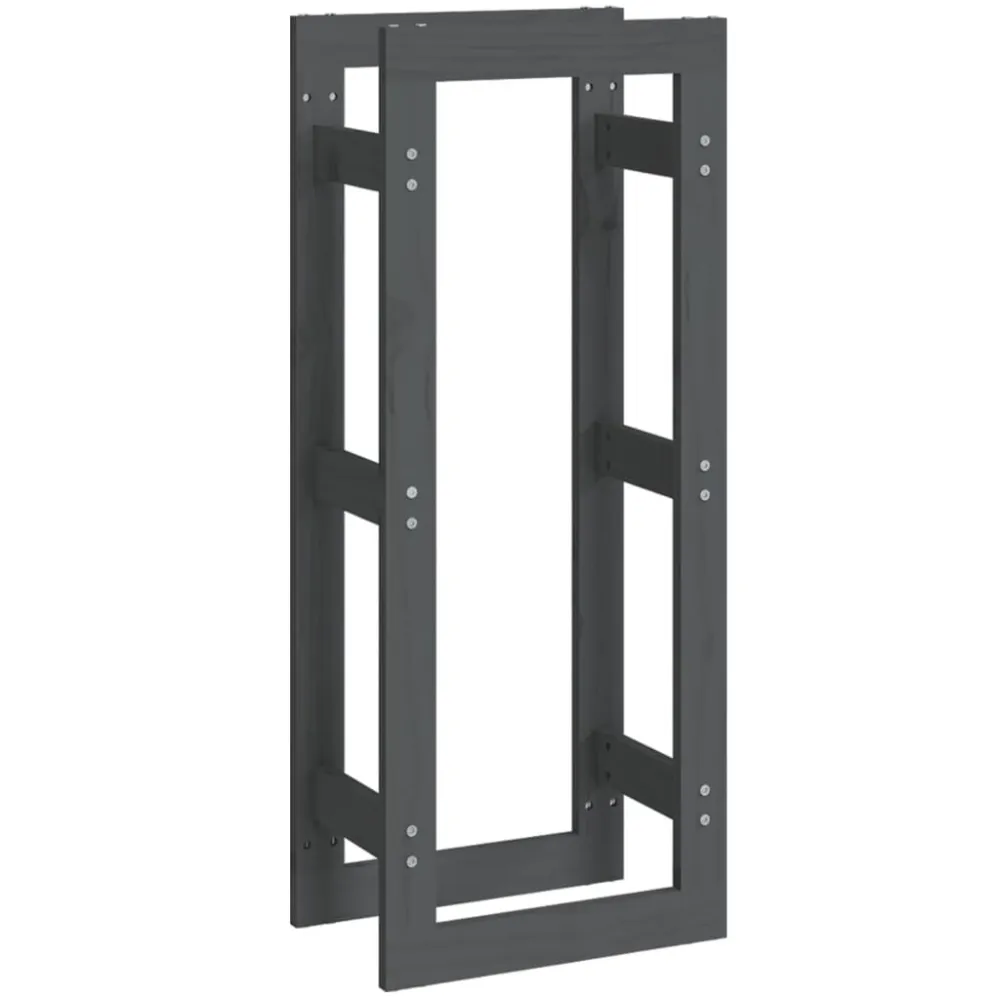 Haardhoutrek 80x25x100 cm massief grenenhout grijs
