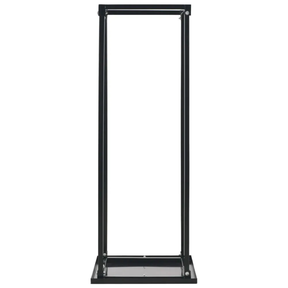 Haardhoutrek met basis 37x37x113 cm staal zwart