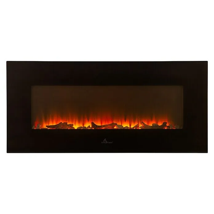 Livn Elektrische haard Brixham - Zwart, 2.000 W, 12,9 x 98 x 45 cm