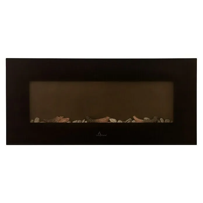Livn Elektrische haard Brixham - Zwart, 2.000 W, 12,9 x 98 x 45 cm
